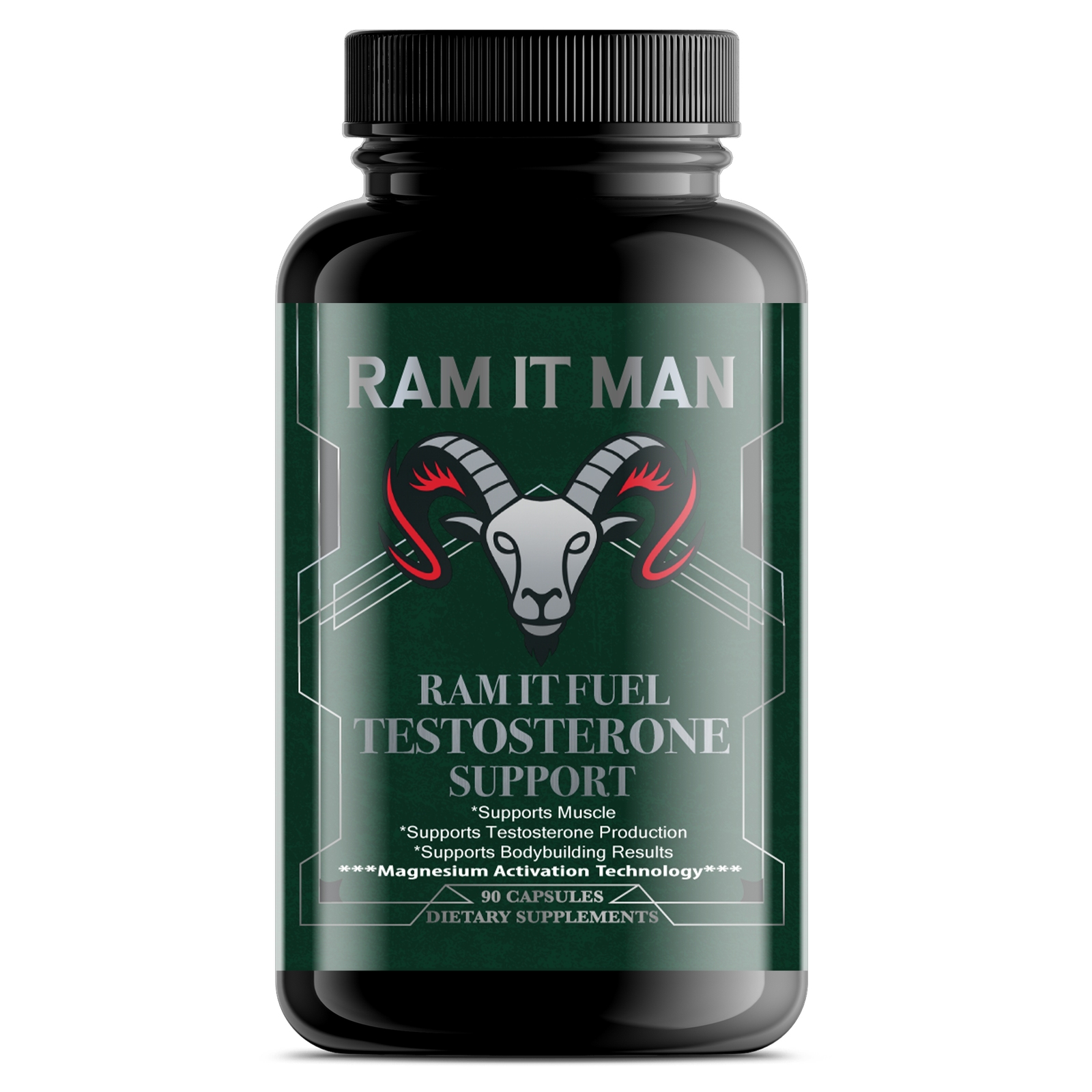 Ram It Man Fuel Testosterone Support bottle